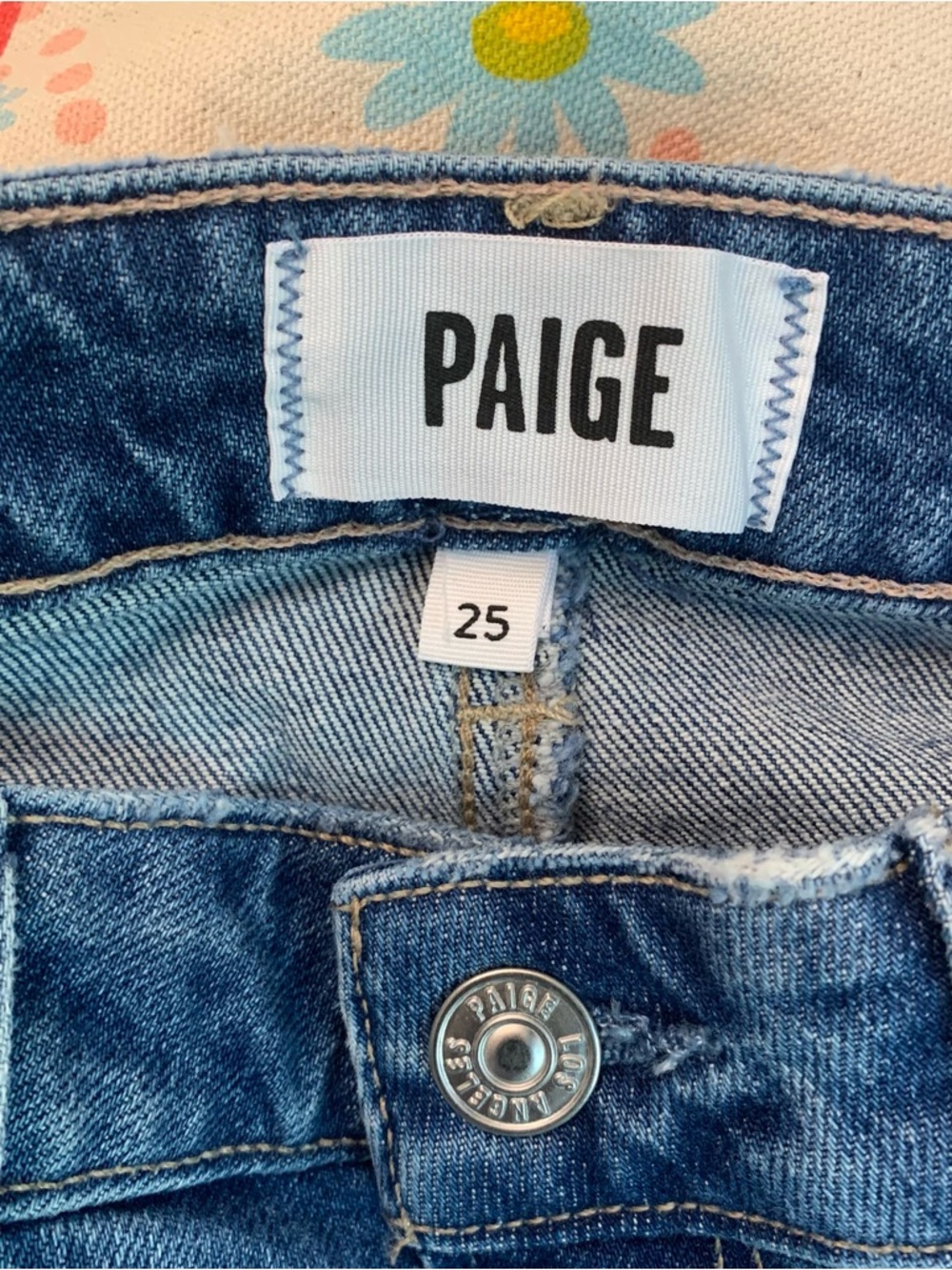 Paige Cadee Familia High-Waist Denim Bermuda Shorts - Blue - Picture 6 of 9